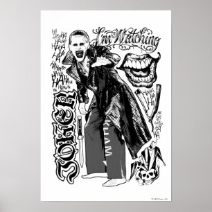 Joker-Typografie-Foto der Selbstmord-Gruppe-  Poster