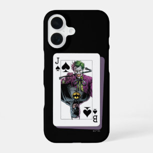 Joker und Batman Pik Spielkarte Illustration iPhone 16 Hülle