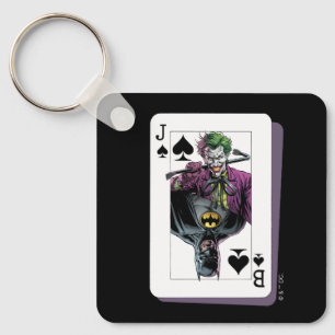 Joker und Batman Pik Spielkarte Illustration Schlüsselanhänger