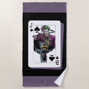 Joker und Batman Pik Spielkarte Illustration Strandtuch