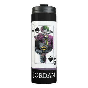 Joker und Batman Pik Spielkarte Illustration Thermosbecher