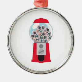 Jokerball Maschinen-Verzierung Silbernes Ornament