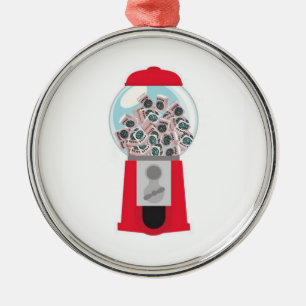 Jokerball Maschinen-Verzierung Silbernes Ornament