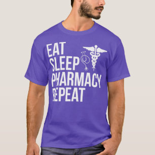 Jokes Apotheker Design Zitat essen Schlaf Apotheke T-Shirt