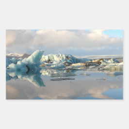 Jokulsarlon-Eisberg-Rechteckaufkleber Rechteckiger Aufkleber