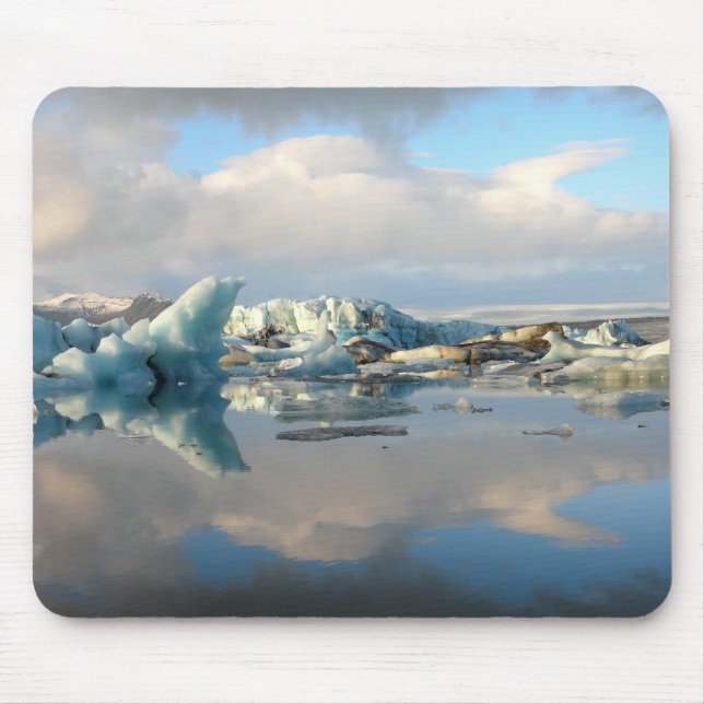 Jokulsarlon Eisbergsee-Reflexion mousepad (Vorne)