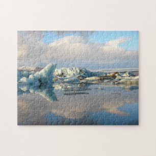 Jokulsarlon Eisbergsee-Reflexionspuzzlespiel