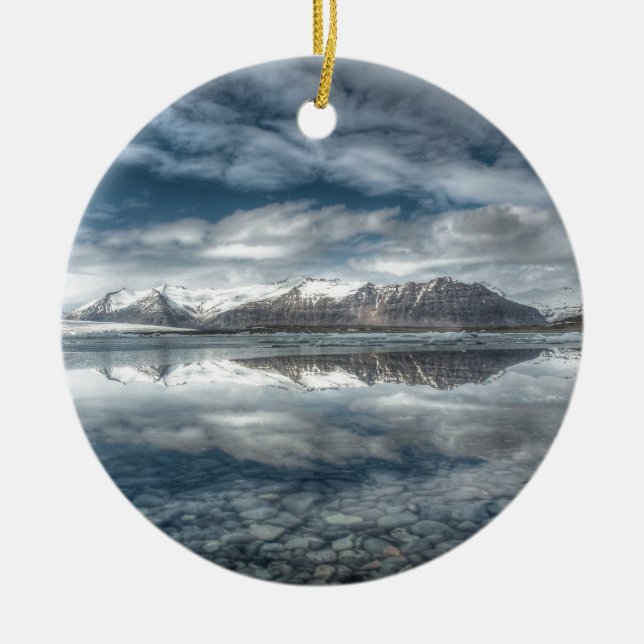 Jokulsarlon Glazial- Lagune, Island Keramikornament (Vorne)