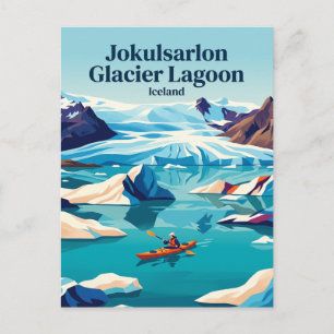 Jokulsarlon-Gletscherlagune Island Postkarte