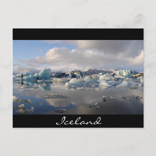Jokulsarlon Gletschersee in Island Postkarte (Vorderseite)