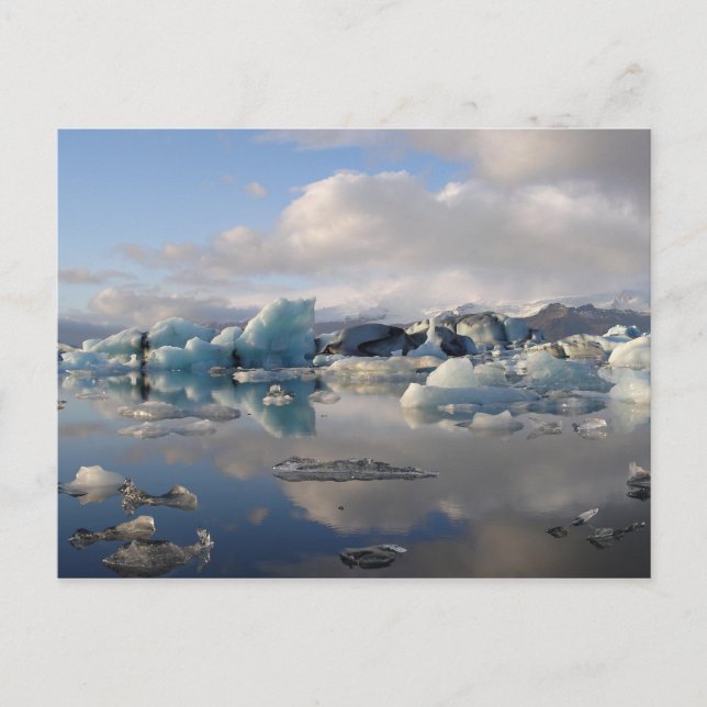 Jokulsarlon Gletschersee in Island Postkarte (Vorderseite)