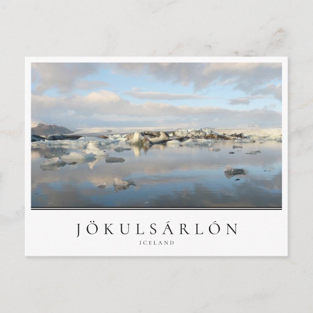 Jokulsarlon Gletschersee in Island Postkarte (Vorderseite)