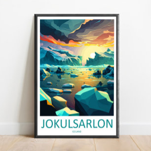 Jokulsarlon Reise Druck Wandkunst Jokulsarlon Wand Poster