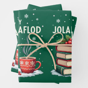 Jolabokaflod - Island Book Flood Geschenkpapier Set