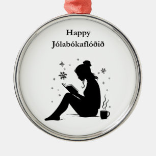 Jolabokaflod - Islands Buchflut Ornament Aus Metall
