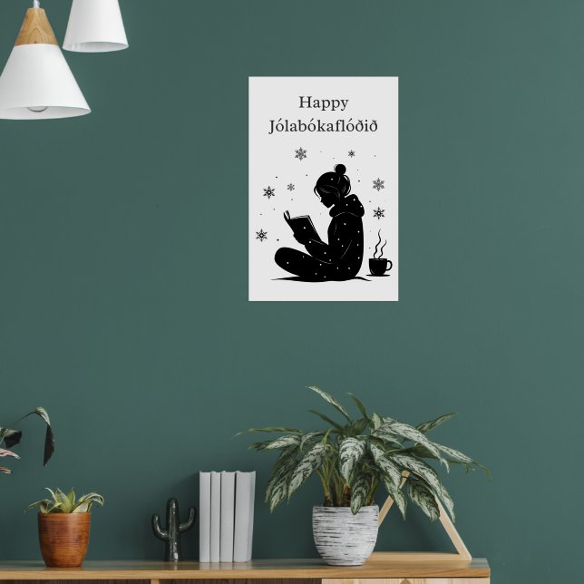 Jólabókaflóð - Livre islandais Flood, Poster Cadea (Salon 1)