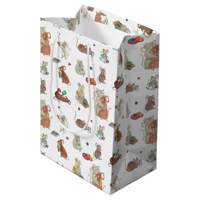 Jolabokaflod Mice Mittlere Geschenktüte (Rückseite Schrägansicht)