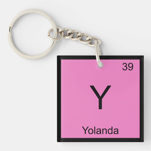 Jolanda Name Chemistry Element Periodische Tabelle Schlüsselanhänger (Vorderseite)