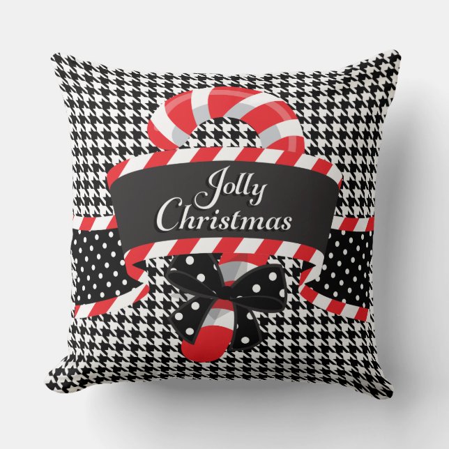 JolChristmas/Pinguin Kariertes Kissen (Vorderseite)