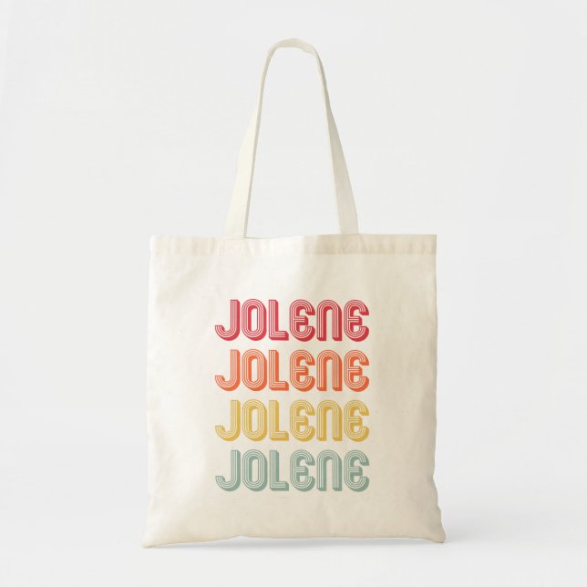 JOLENE Geschenkname Personalisiert Retro Vintag 80 Tragetasche (Vorne)