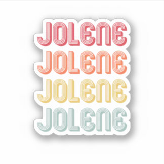 Jolene Gift Name Personalisiert Retro Vintag 80er Aufkleber