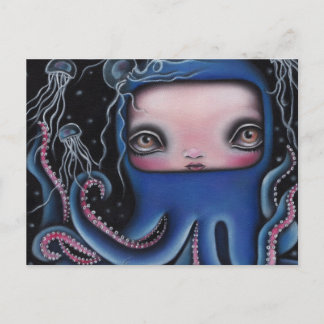 Jolenta Octopus Girl Postkarte