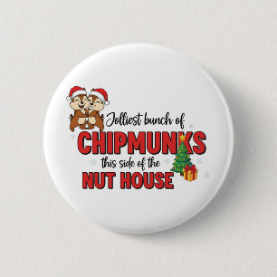 Jolest Bunch von Chipmunks Diese Seite Weihnachten Button