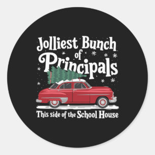 Joleste Gruppe von Principals dieser Seite des Sch Runder Aufkleber