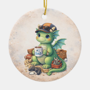 Joli #1 Papa Dragon Ornement de Noël