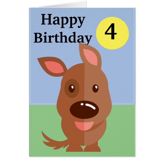 Joli âge Brown de chien cartonné (Devant)