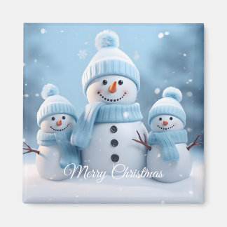Joli aimant de Noël bonhomme de neige