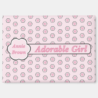 Joli aimant de patte de chat rose pour fille adora