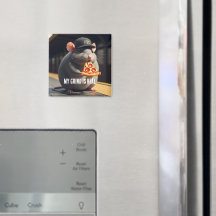 Joli aimant légendaire du rat à pizza du métro de