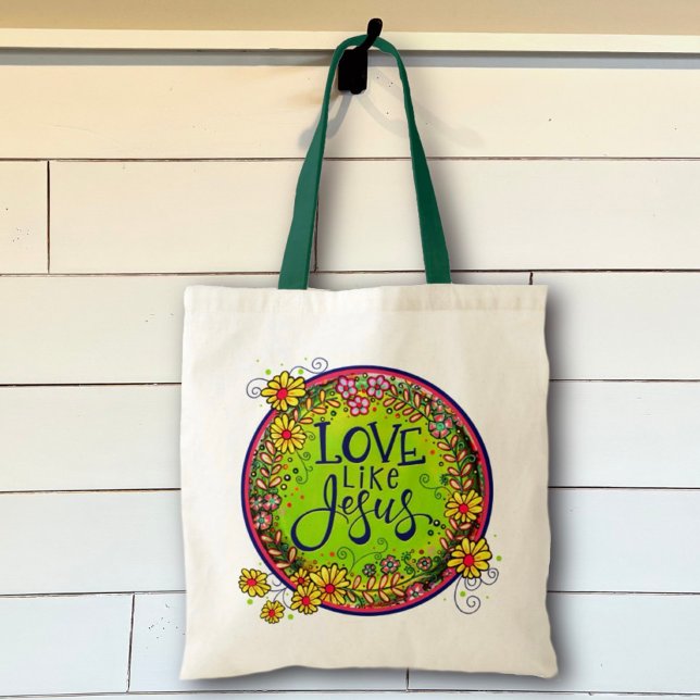 Joli Amour comme Jésus Inspirivity Grand Sac fourr (Créateur téléchargé)