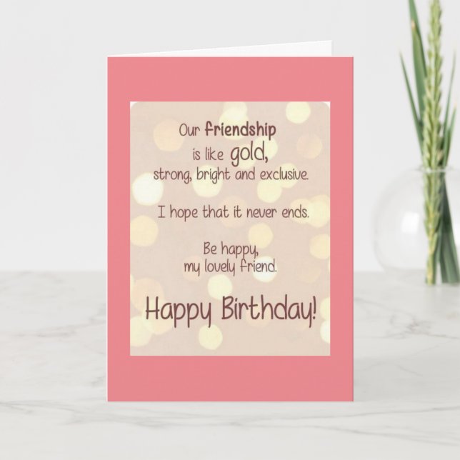 **JOLI ANNIVERSAIRE À MA CARTE TRÈS MEILLEURE AMIE (Devant)
