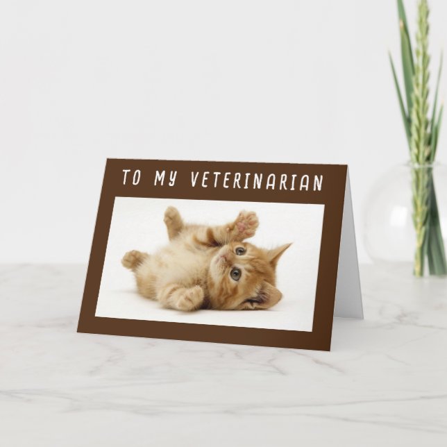 JOLI ANNIVERSAIRE À MA CARTE **VÉTÉRINAIRE** (Devant)
