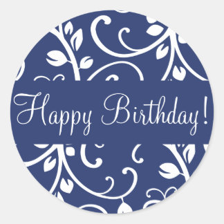 Joli Anniversaire Floral Vine Enveloppe Sticker