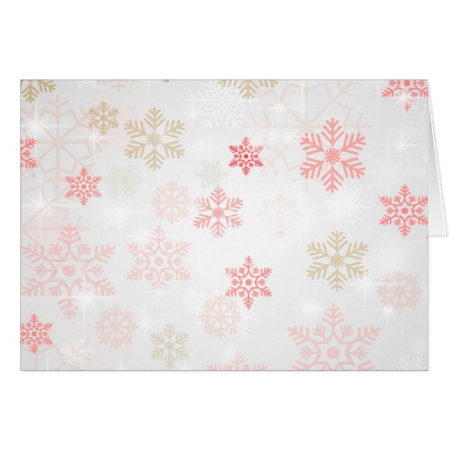 Joli Arrière - plan de flocon de neige Icy - Rouge (Devant horizontal)