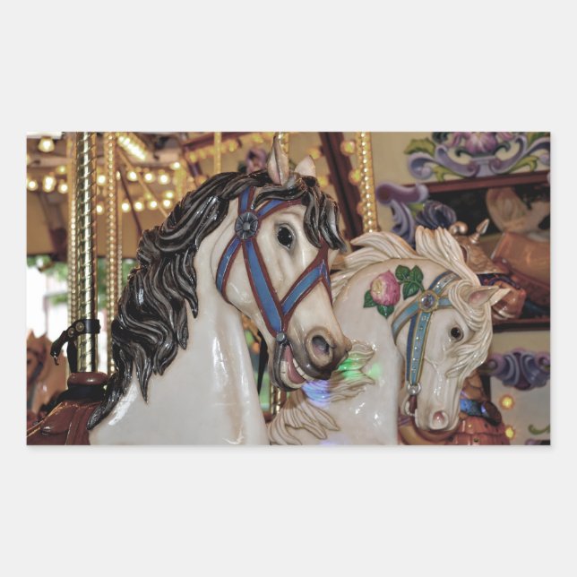 Joli autocollant de chevaux de carrousel (Devant)