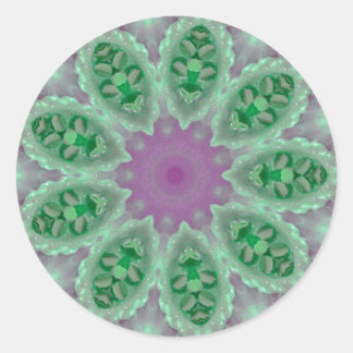 Joli autocollant rose et vert