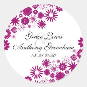 Joli Autocollants Fuchsia Florals