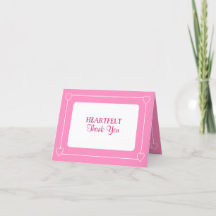 Joli Baby shower Carte de remerciements rose simpl
