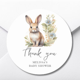 Joli Baby shower de lapin Merci Favoriser Sticker