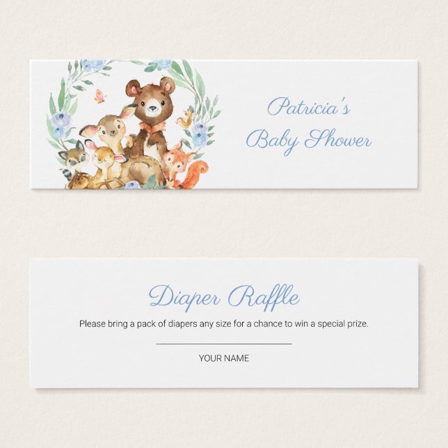 Joli Baby shower de verdure en bois Raffle de couc (Devant & derrière)
