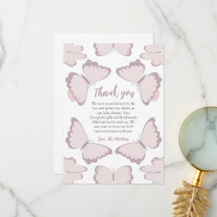 Joli baby shower papillon mignon merci cartes