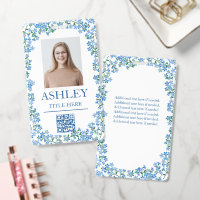 Joli badge d'identification avec motif Ne m'oublie