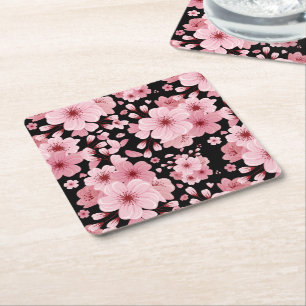 Joli beau Carré de papier Dessous de verre de fleu