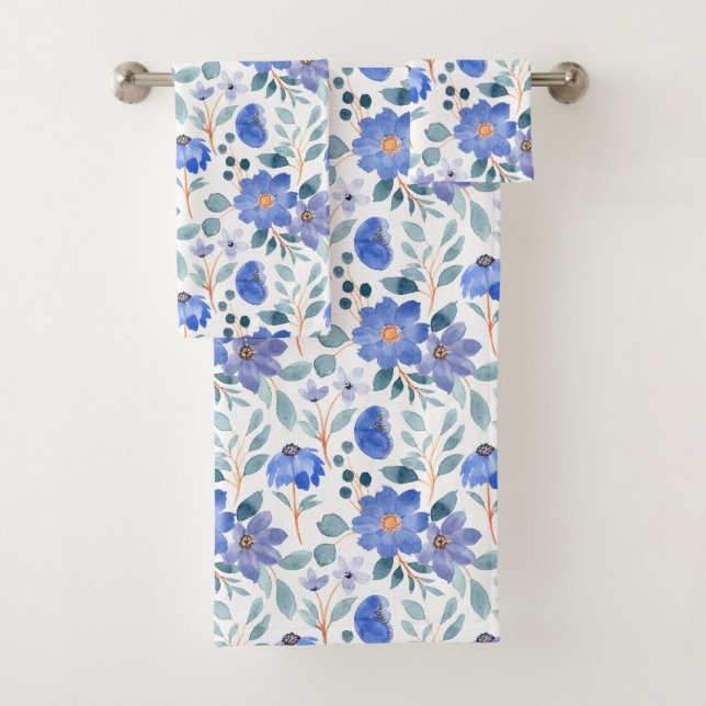 Joli bébé bleu Cornflower motifs floraux (En situation)