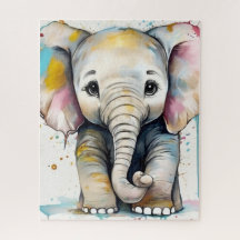 Joli bébé éléphant Puzzle