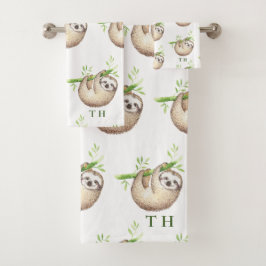 Joli bébé Sloth Boy Baby shower Monogramme